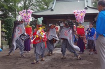 埼玉県川島町　伊草獅子舞（神社のぼり）